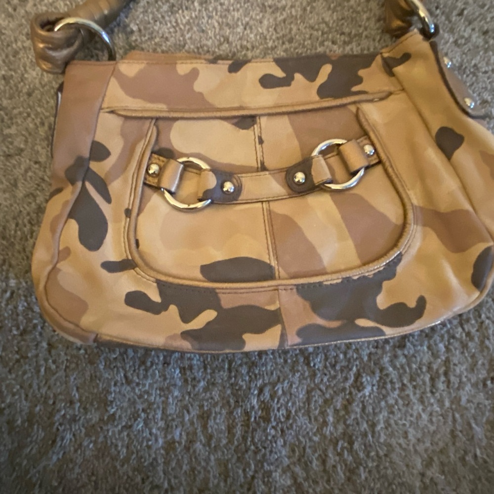 BMakowsky bag.small satchel.camouflaged-gold ran brown